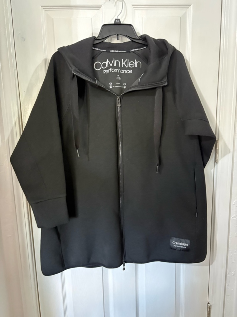 Calvin Klein Performance Black Full-Zip Hooded Sweatshirt